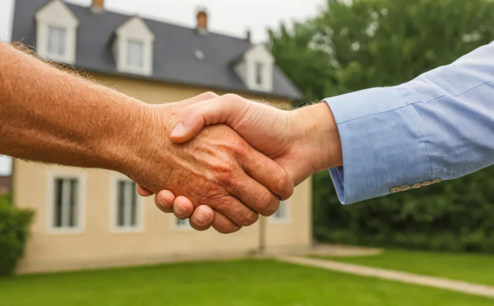 Local Farmers Mutual Insurance Company agent meeting with a client